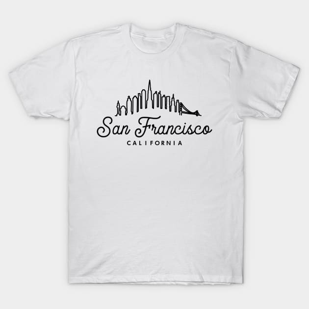 San Francisco CA Skyline T-Shirt by Vectographers